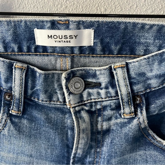 MOUSSY VINTAGE Edmond Cropped Skinny Jeans Blue Denim Distressed Casual Women 25 - Picture 7 of 11